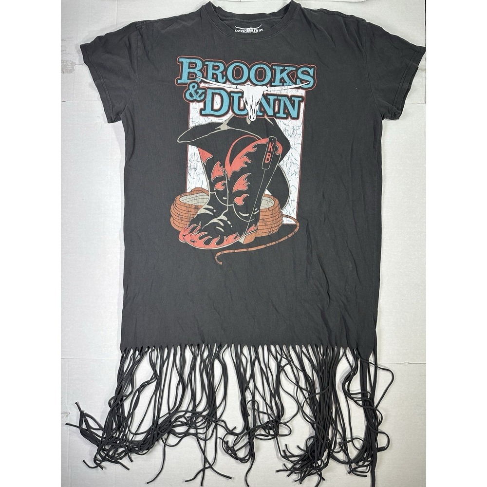 Brooks & Dunn Graphic Fringe T Shirt Men's XL Country Western Concert Tee